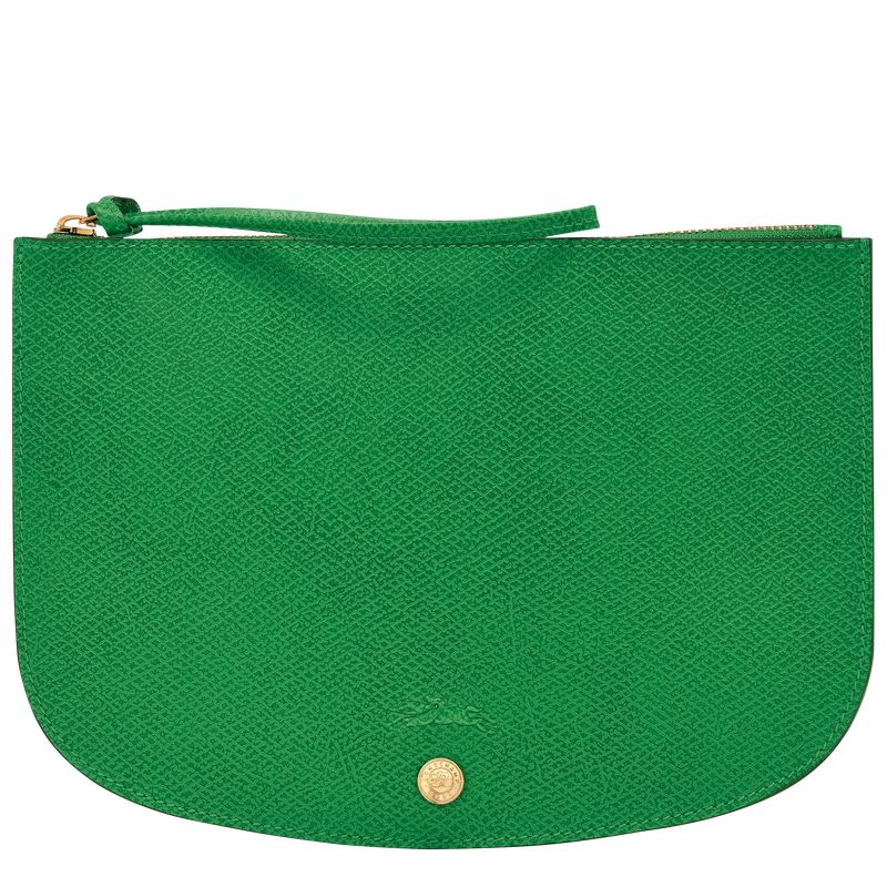 Longchamp Épure Leather Pouches Dame Grønn | NOAH8695