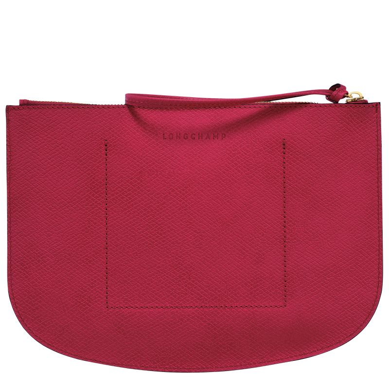 Longchamp Épure Leather Pouches Dame Magenta | NODF8697