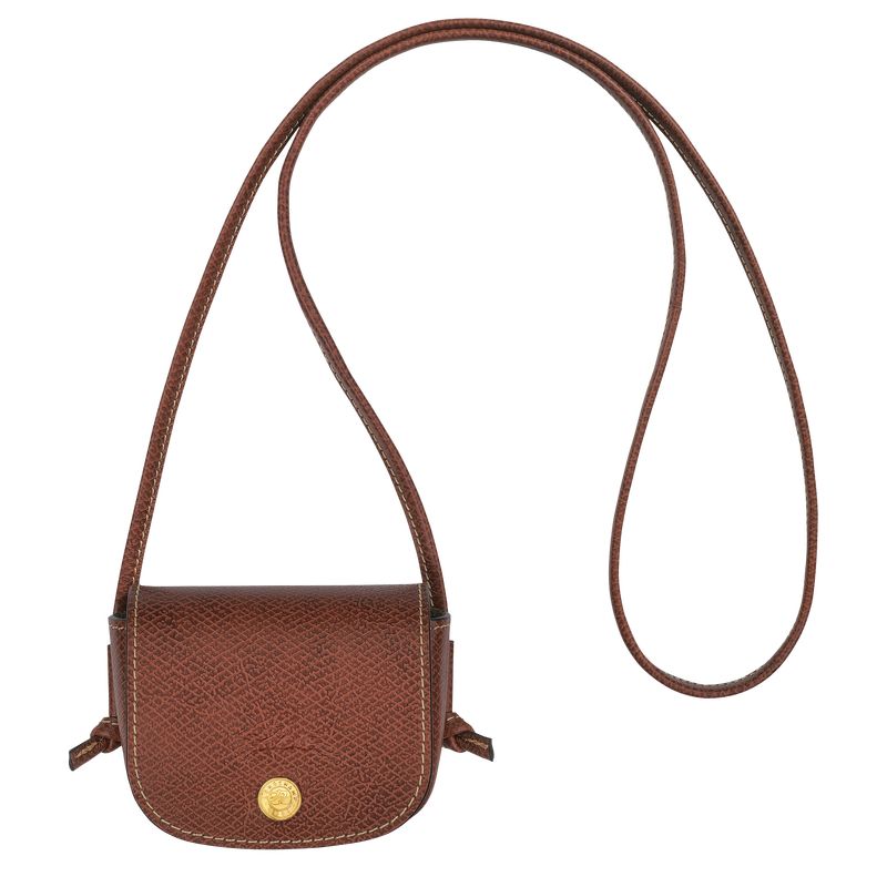 Longchamp Épure with leather lace Leather Myntpung Dame Brune | NOLI8510